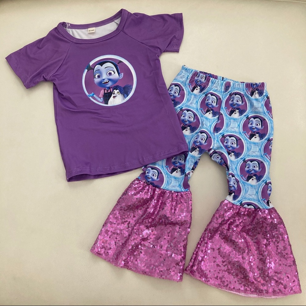 Vampirina sparkly sequin pants top outfit - Picture 2 of 8